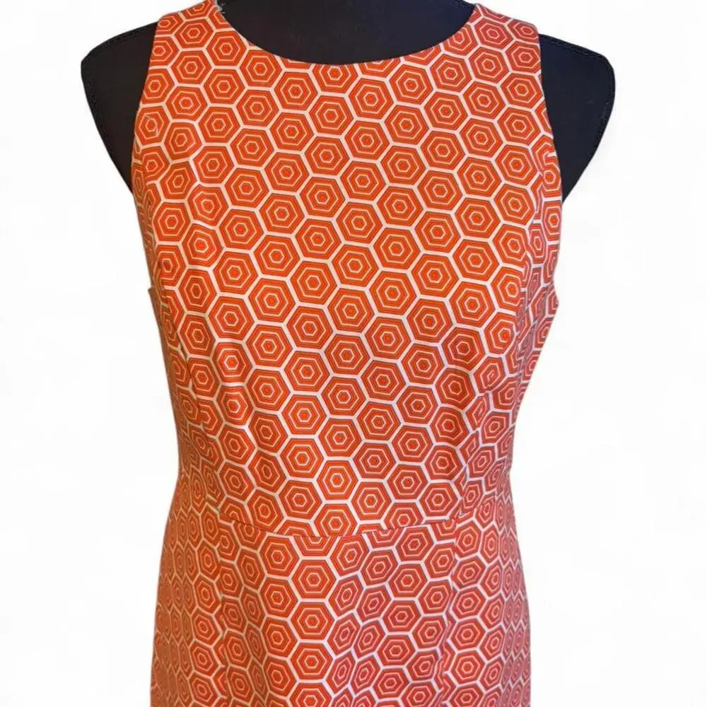 Gap orange and white retro style dress with pockets on the side Size 6P - Picture 4 of 5